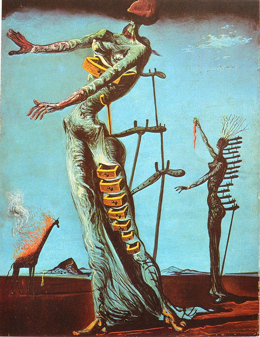 "Jirafa ardiendo" obra de Dalí 