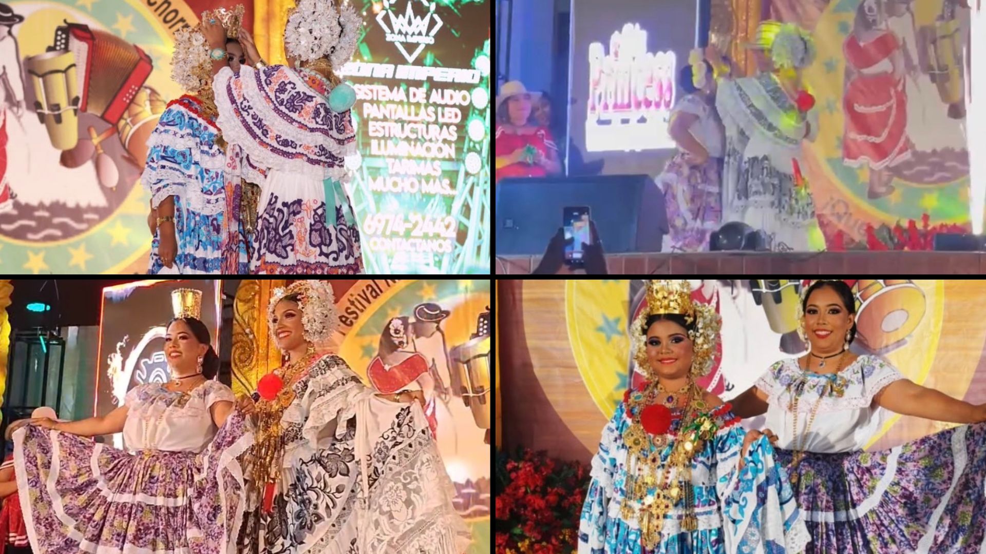 Entre polleras, tambor y tradición, fueron coronadas las nuevas reinas del Festival de la Cumbia Chorrerana. Foto: Reina Infantil de la Cumbia Chorrerana / Festival Nacional de la Cumbia Chorrerana.