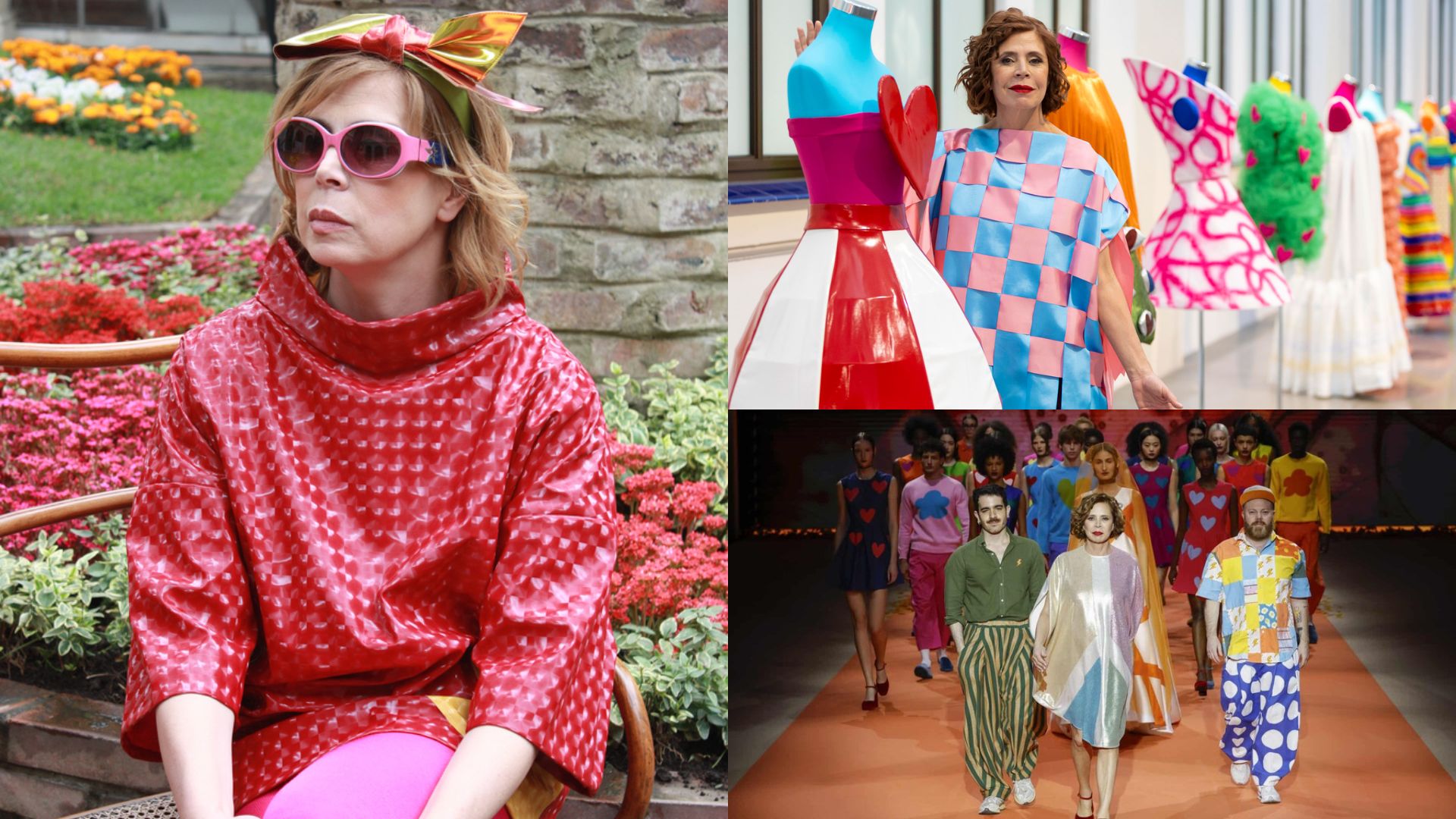 Ágatha Ruiz de la Prada presenta en Madrid una colección vibrante y natural, fiel a su icónico universo de color. Foto: Canva edit.