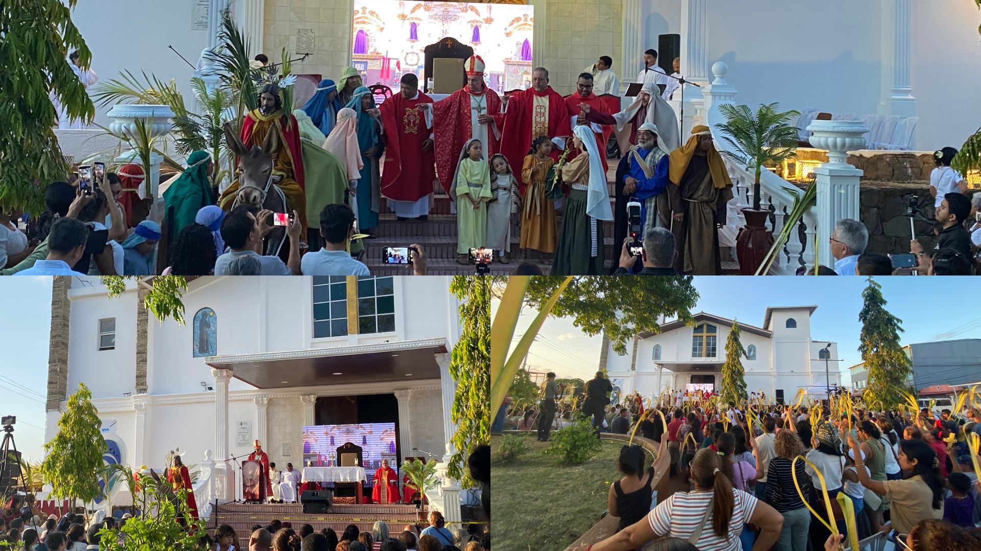 Cientos de fieles se reunieron en la Parroquia San Francisco de Paula, dando inico así a la Semana Mayor. Foto: Diego Ramiro Ch.