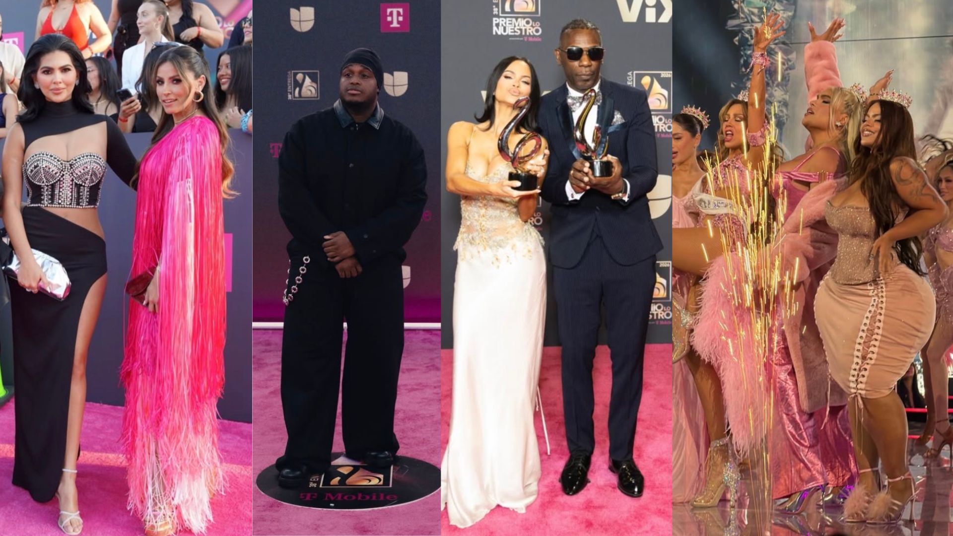 Panamá brilló en la alfombra magenta de los Premios Lo Nuestro 2026, dejando en alto el talento nacional. Foto: Ingrid De Ycaza / Sech / Nando Boom / Gracie Bon. Panamá brilló en la alfombra magenta de los Premios Lo Nuestro 2026, dejando en alto el talento nacional. Foto: Ingrid De Ycaza / Sech / Nando Boom / Gracie Bon.