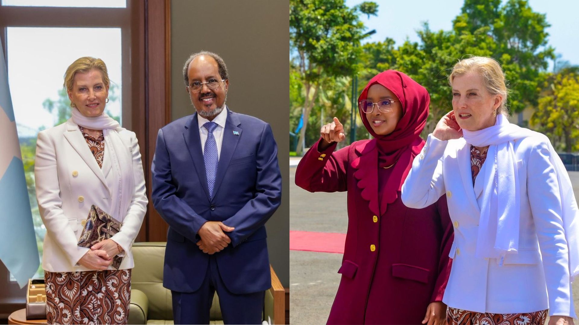 Sophie Helen Rhys-Jones se reunió con el presidente somalí Hassan Sheikh Mohamud para promover los derechos de las mujeres y el apoyo a víctimas de violencia sexual. Foto: X