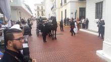La visita contó con más de una veintena de actores, música en directo, y recorrido en carreta.  Foto: Jesús Simmons. 