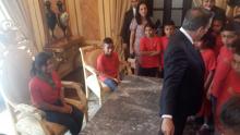 El Presidente compartió con los niños dentro del Palacio.  Foto: Jesús Simmons.