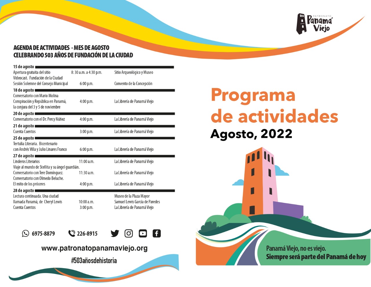 Agenda de actividades Panamá Viejo